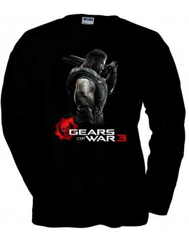 Camiseta Gears of War 3 Dom negra manga larga