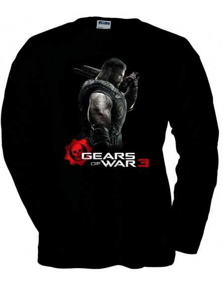 Camiseta Gears of War 3 Dom negra manga larga