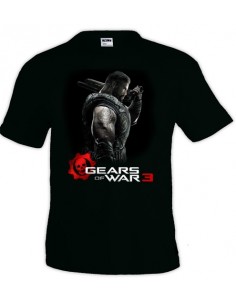 Camiseta Gears of War 3 Dom negra manga corta