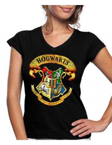 Camiseta de mujer Hogwarts emblema