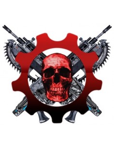 Camiseta Gears of War 3 Human Scull manga corta blanca chica 2
