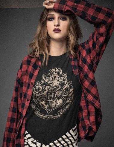 Camiseta Harry Potter Hogwarts trazos