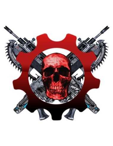 Camiseta Gears of War 3 Human Scull manga corta blanca