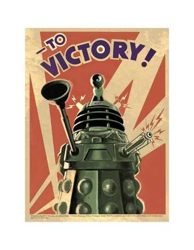 Camiseta Doctor Who Dalek to Victory blanca manga larga