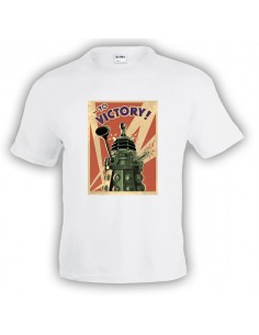 Camiseta Doctor Who Dalek to Victory blanca manga corta