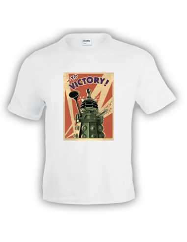 Camiseta Doctor Who Dalek to Victory blanca manga corta