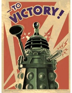 Camiseta Doctor Who Dalek to Victory blanca manga corta 2