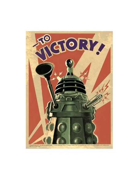 Camiseta Doctor Who Dalek to Victory blanca manga corta