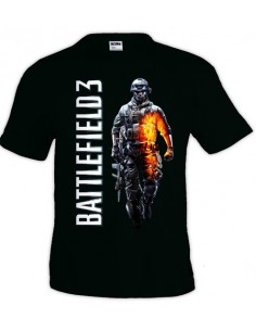 Camiseta Battlefield 3 negra manga corta