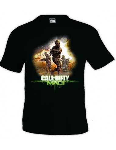 Camiseta modern Warfare 3 Soldiers negra manga corta