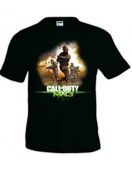 Camiseta modern Warfare 3 Soldiers negra manga corta