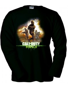 Camiseta modern Warfare 3 Soldiers negra manga larga