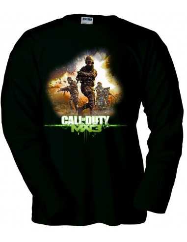 Camiseta modern Warfare 3 Soldiers negra manga larga