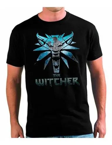 Camiseta The Witcher logo Lobo stone