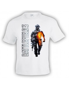 Camiseta Battlefield 3 blanca manga corta