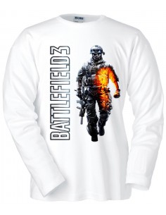 Camiseta Battlefield 3 blanca manga larga