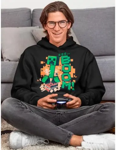 Sudadera Minecraft Creeper Boom