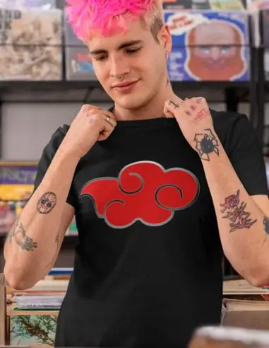 Camiseta Naruto Akatsuki negra manga...