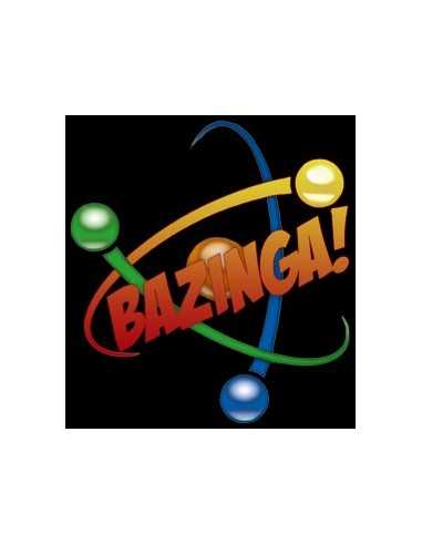 Camiseta The Big Bang Theory, Bazinga atom negra manga corta