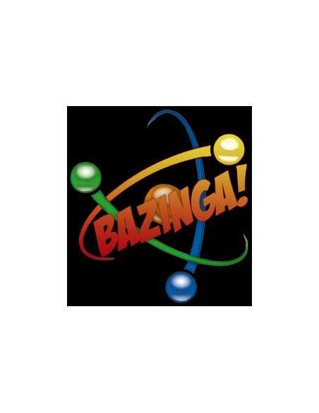 Camiseta The Big Bang Theory, Bazinga atom negra manga corta