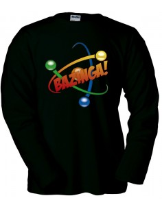 Jersey The Big Bang Theory, Bazinga atom negra manga larga