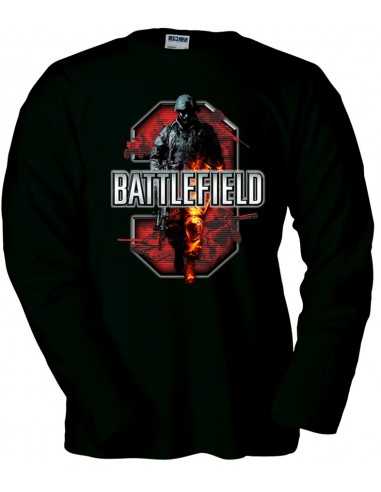 Camiseta Battlefield 3 Red, manga larga