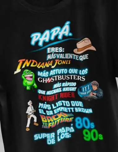Camiseta Día del Padre de los 80s y 90s