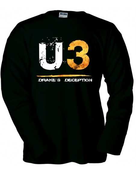 Camiseta Uncharted 3 U3 manga larga