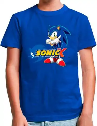 Camiseta Sonic-X Azul manga corta