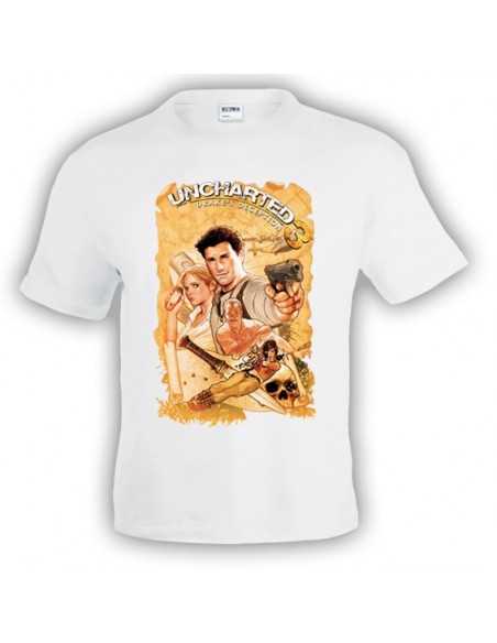 Camiseta Uncharted 3 Map manga corta