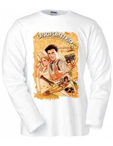 Camiseta Uncharted 3 Map manga larga