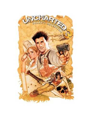 Camiseta Uncharted 3 Map manga larga