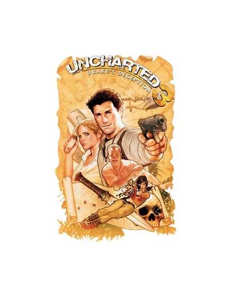 Camiseta Uncharted 3 Map manga larga