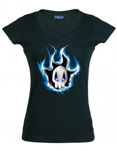 Camiseta Bleach blue scull chica manga corta