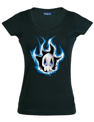 Camiseta Bleach blue scull chica manga corta