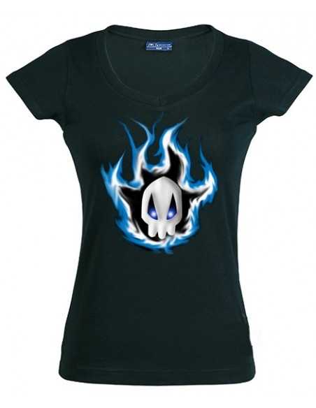 Camiseta Bleach blue scull chica manga corta