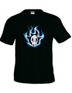Camiseta Bleach blue scull manga corta