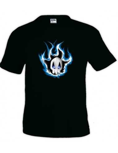 Camiseta Bleach blue scull manga corta