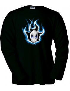 Camiseta Bleach blue scull manga larga