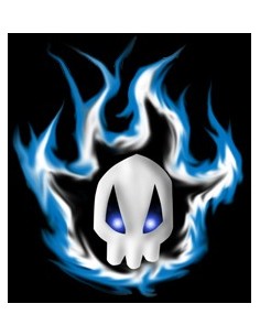 Camiseta Bleach blue scull manga larga 2