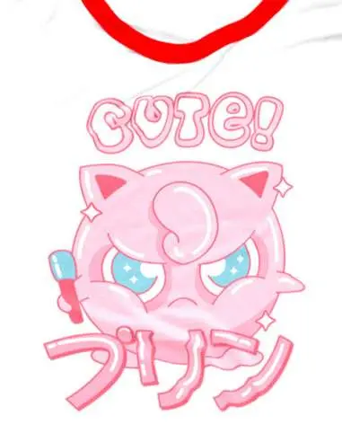 Camiseta Pokemon Jigglypuff Ringer 80s