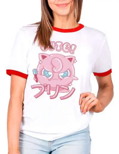 Camiseta Pokemon Jigglypuff Ringer 80s