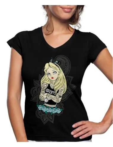 Camiseta mamá rockera Alicia Disney