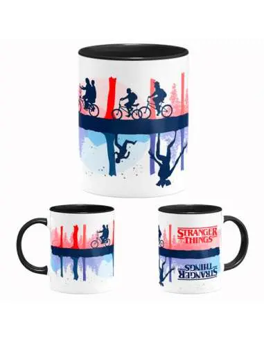 Taza Stranger Things personajes bicis...
