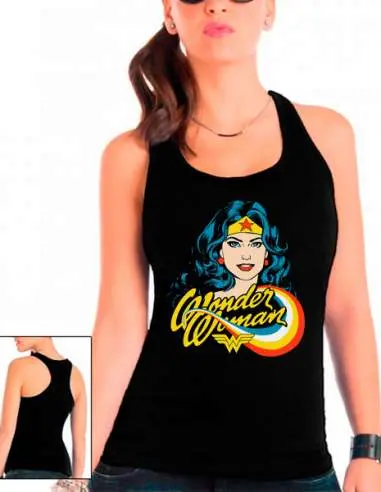 Camiseta día Wonder Woman retro arcoíris