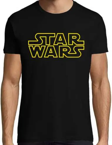 Camiseta Star Wars logo trazos clasica