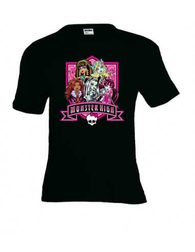 Camiseta Monster High manga corta negra infantil Camiseta Monster High manga corta negra infantil