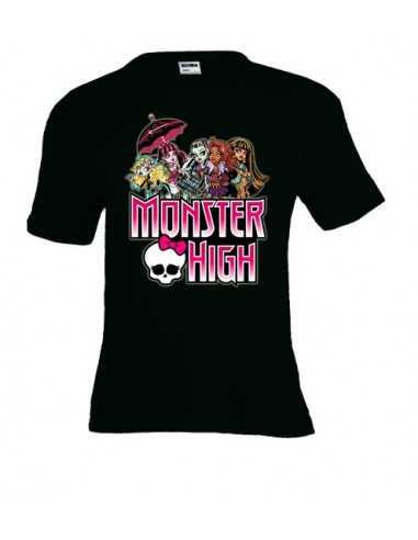 Camiseta Monster High manga corta negra infantil "Logo"