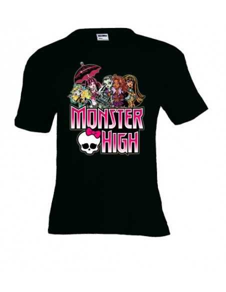 Camiseta Monster High manga corta negra infantil "Logo"