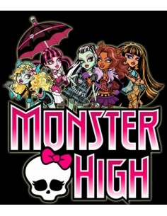 Camiseta Monster High manga corta negra infantil "Logo" 2